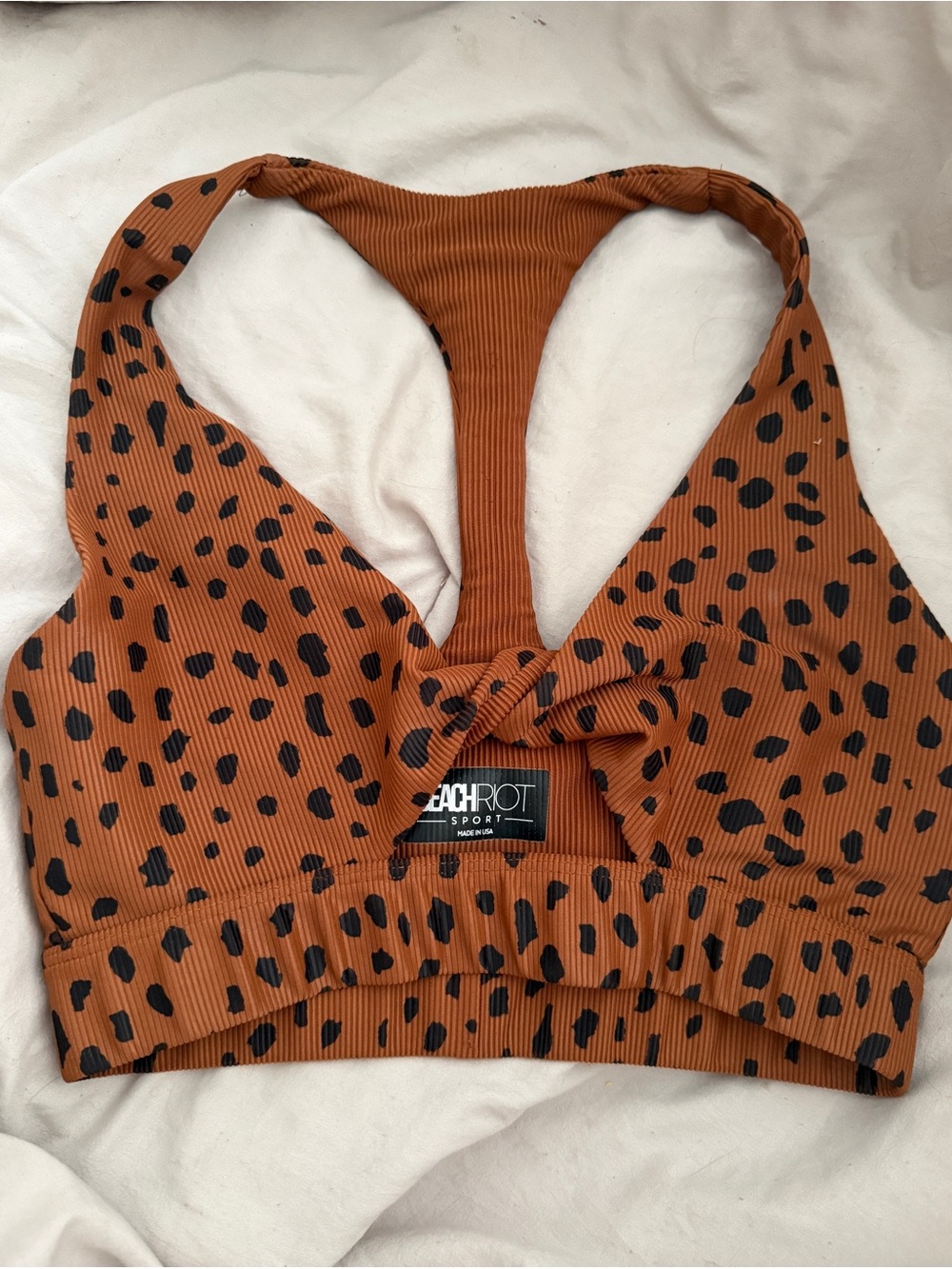 Beach Riot Leopard print  Athletic Set - Racerback tank & leggings-28", sz S,euc - Picture 3 of 13